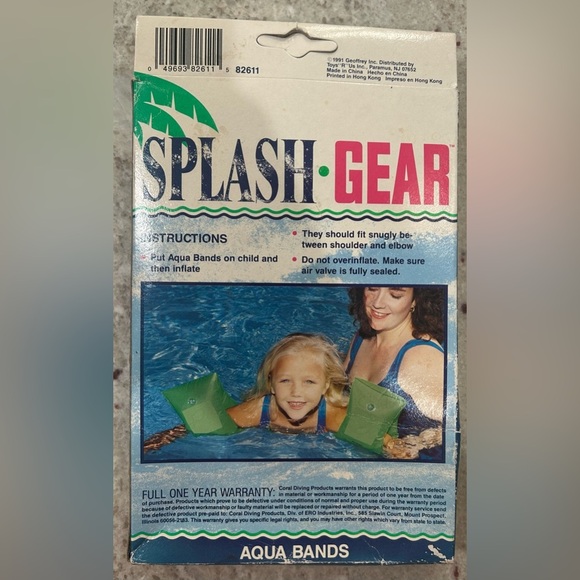Vintage NWT Splash gear Water Wings green  Floaties toys r us - Picture 2 of 3